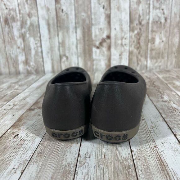 Crocs slip Ons Olivia 2 brown tan Womens 7 - Picture 3 of 7